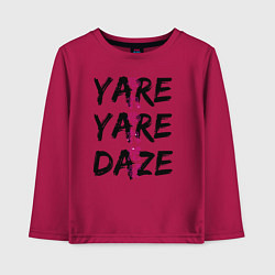 Лонгслив хлопковый детский YARE YARE DAZE, цвет: маджента