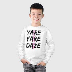 Лонгслив хлопковый детский YARE YARE DAZE, цвет: белый — фото 2