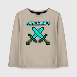 Лонгслив хлопковый детский Minecraft, цвет: миндальный