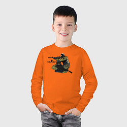 Лонгслив хлопковый детский CS:GO, цвет: оранжевый — фото 2
