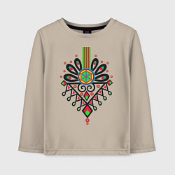 Лонгслив хлопковый детский Польский узор Парзеница, цвет: миндальный