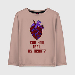 Лонгслив хлопковый детский Bring Me The Horizon 2D Сердце, цвет: пыльно-розовый