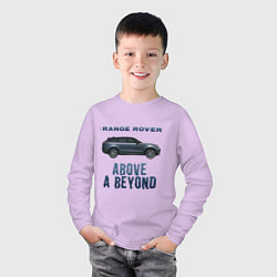 Лонгслив хлопковый детский Range Rover Above a Beyond, цвет: лаванда — фото 2