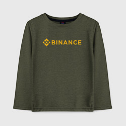 Детский лонгслив BINANCE БИНАНС БИРЖА