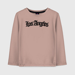 Лонгслив хлопковый детский Los Angeles, цвет: пыльно-розовый