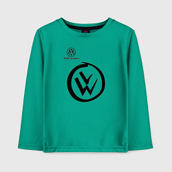 Лонгслив хлопковый детский Volkswagen, цвет: зеленый
