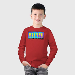 Лонгслив хлопковый детский Певица Манижа Евровидение 2021, цвет: красный — фото 2