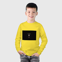 Лонгслив хлопковый детский Хелсинг, цвет: желтый — фото 2
