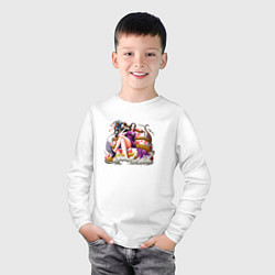 Лонгслив хлопковый детский Боа Хэнкок, цвет: белый — фото 2
