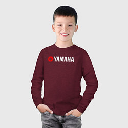 Лонгслив хлопковый детский YAMAHA ЯМАХА, цвет: меланж-бордовый — фото 2