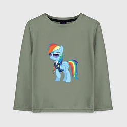 Лонгслив хлопковый детский Pony - Rainbow Dash, цвет: авокадо