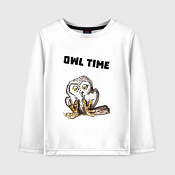 Детский лонгслив Owl time