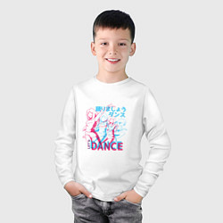 Лонгслив хлопковый детский Anime Neon Dance, цвет: белый — фото 2