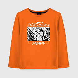 Лонгслив хлопковый детский Ходячий замок, цвет: оранжевый