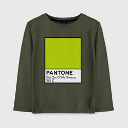 Лонгслив хлопковый детский Shrek: Pantone Color, цвет: меланж-хаки