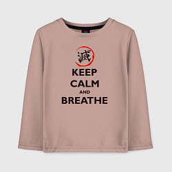 Детский лонгслив KEEP CALM and BREATHE