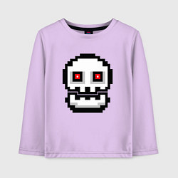 Лонгслив хлопковый детский Skull Geometry Dash, цвет: лаванда