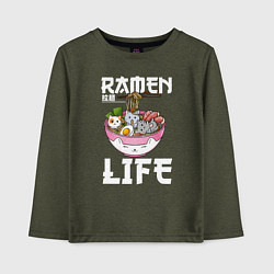 Детский лонгслив Ramen life