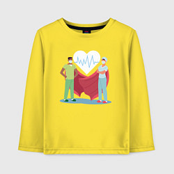 Лонгслив хлопковый детский Супермедик Supermedic Z, цвет: желтый