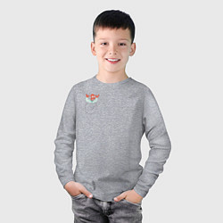 Лонгслив хлопковый детский Zoidberg карман, цвет: меланж — фото 2