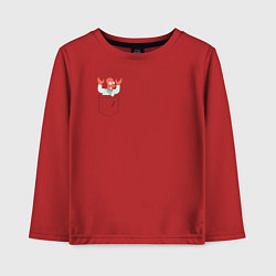 Лонгслив хлопковый детский Zoidberg карман, цвет: красный
