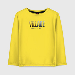 Лонгслив хлопковый детский Resident Evil Village Надпись, цвет: желтый