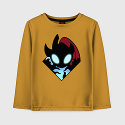 Лонгслив хлопковый детский Игрис чиби, цвет: горчичный