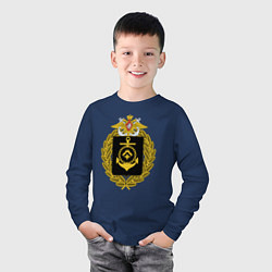 Лонгслив хлопковый детский СЕВЕРНЫЙ ФЛОТ ВМФ РОССИИ, цвет: тёмно-синий — фото 2