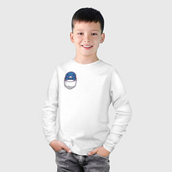 Лонгслив хлопковый детский Blind Isaac, цвет: белый — фото 2
