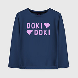 Лонгслив хлопковый детский Doki Doki Доки Доки Z, цвет: тёмно-синий