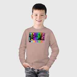 Лонгслив хлопковый детский WARFRAME, цвет: пыльно-розовый — фото 2