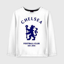 Лонгслив хлопковый детский Chelsea Est. 1905, цвет: белый