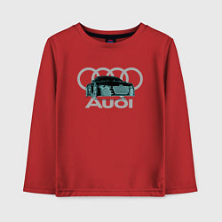 Лонгслив хлопковый детский Audi, цвет: красный