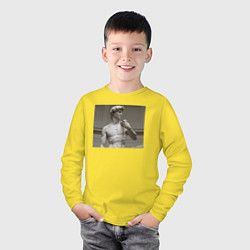 Лонгслив хлопковый детский ДАВИД МИКЕЛАНДЖЕЛО, цвет: желтый — фото 2