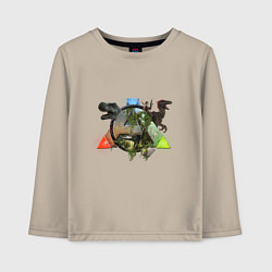 Лонгслив хлопковый детский ARK Survive, цвет: миндальный