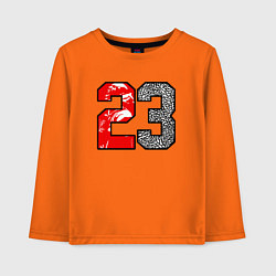 Лонгслив хлопковый детский 23 - Jordan, цвет: оранжевый