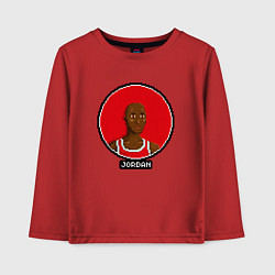 Лонгслив хлопковый детский Retro Jordan, цвет: красный