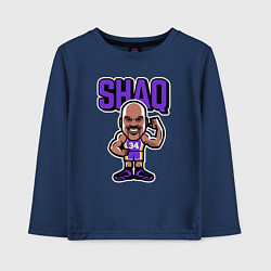 Лонгслив хлопковый детский Shaq, цвет: тёмно-синий