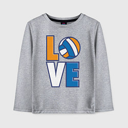 Детский лонгслив Love Volleyball