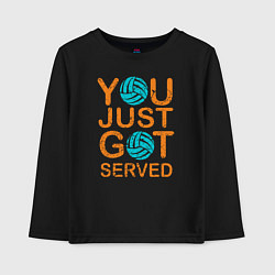 Лонгслив хлопковый детский Got Served, цвет: черный