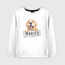 Лонгслив хлопковый детский Dog Wanted, цвет: белый