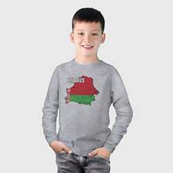 Лонгслив хлопковый детский Belarus Map, цвет: меланж — фото 2