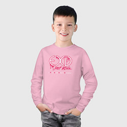 Лонгслив хлопковый детский EXID Hot Pink, цвет: светло-розовый — фото 2
