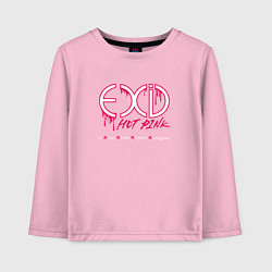 Лонгслив хлопковый детский EXID Hot Pink, цвет: светло-розовый