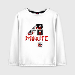 Лонгслив хлопковый детский 4MINUTE HATE, цвет: белый
