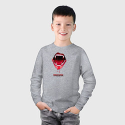 Лонгслив хлопковый детский Пионеры вампиры Пищеблок, цвет: меланж — фото 2