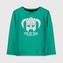 Лонгслив хлопковый детский Fus Ro Dah!! Skyrim, цвет: зеленый