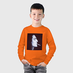 Лонгслив хлопковый детский Давид Дамиано, цвет: оранжевый — фото 2