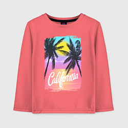 Лонгслив хлопковый детский California, цвет: коралловый