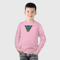Лонгслив хлопковый детский Milwaukee Bucks лого, цвет: светло-розовый — фото 2